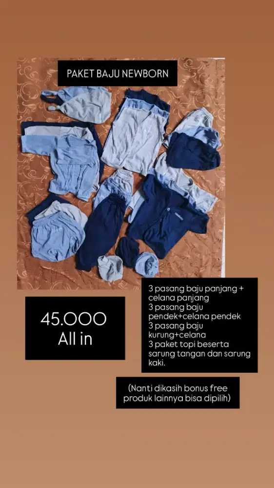 PRELOVED BAJU BAYI 0-6 BULAN