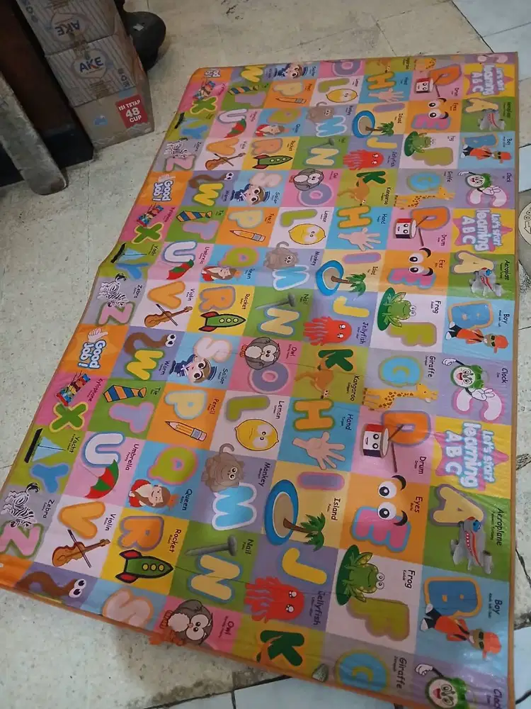 tikar tidur anak, tikar gulung anak, tikar anak EVA