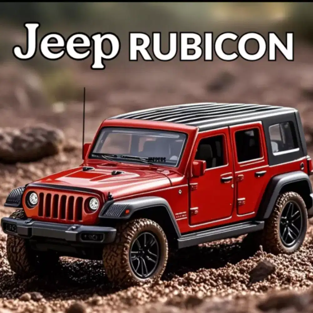 DIECAST JEEP RUBICON WRANGLER MOBIL MODEL SKALA 1/36