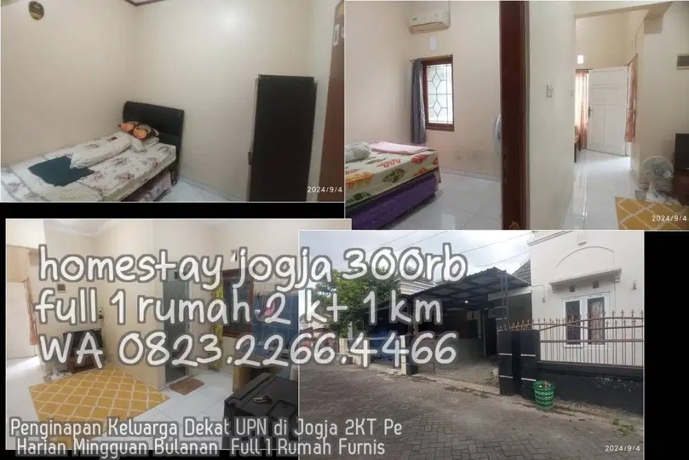 Penginapan Keluarga Dekat UPN di Jogja 2KT Pe Harian Mingguan Bulanan