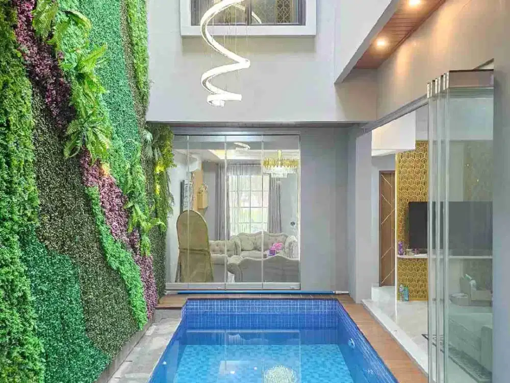 Di Jual Rumah Full Furnish Tiga Lantai di Cluster Lavesh Harapan Indah Bekasi