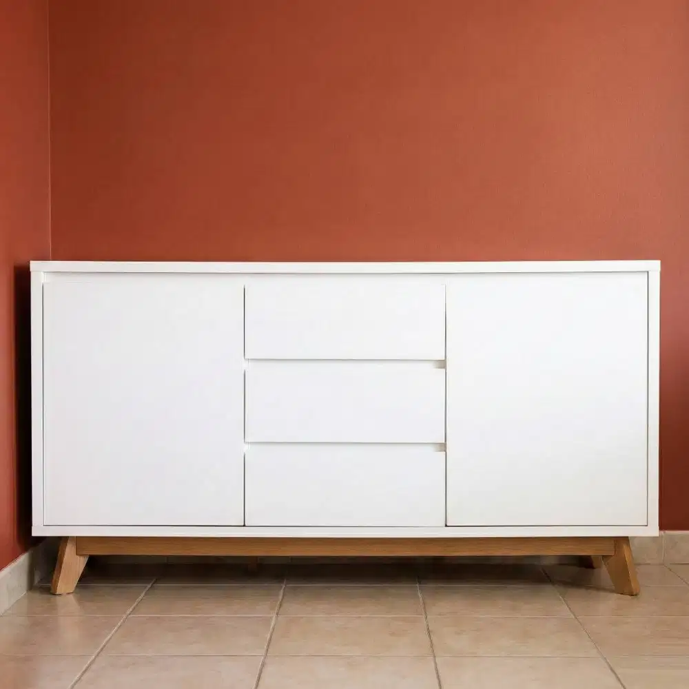 (Preloved) Lemari Rak TV Kabinet Pavia 2 Pintu 3 Laci By Informa Rupa2