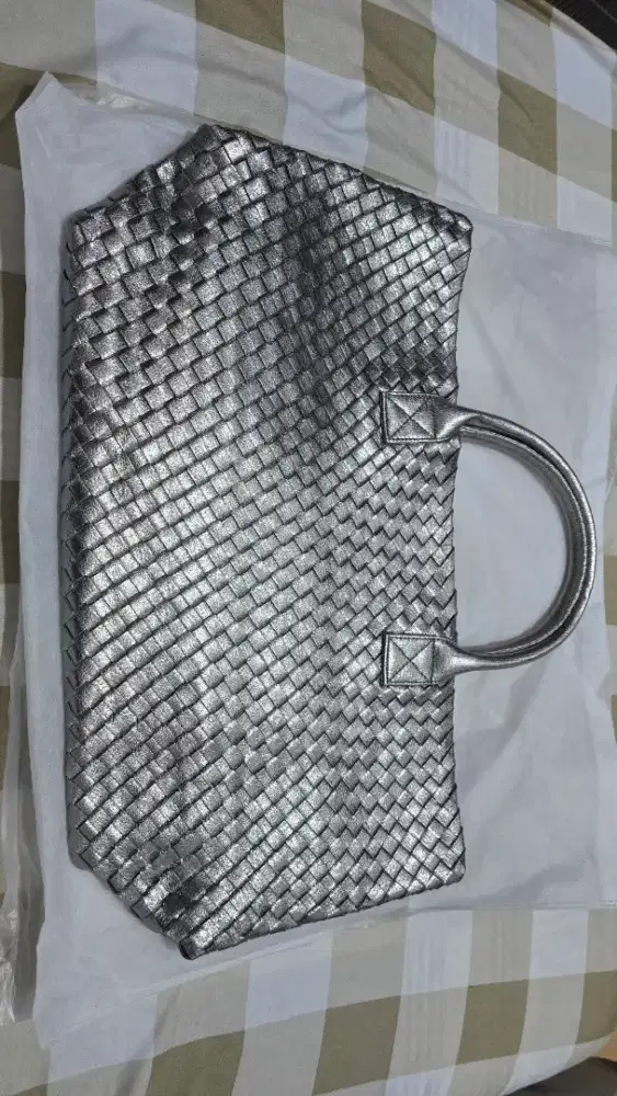 Tote Bag Botega Silver Premium