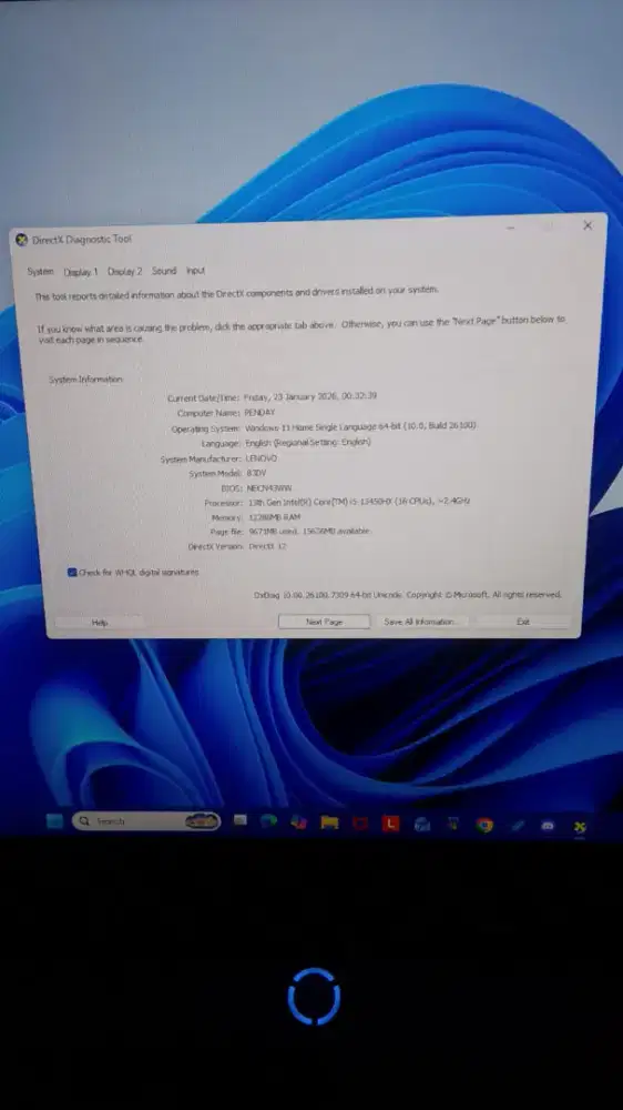 Lenovo Loq i5 gen 13 RTX 3050