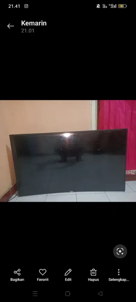 Samsung 49inc kondisi hidup pecah lcd