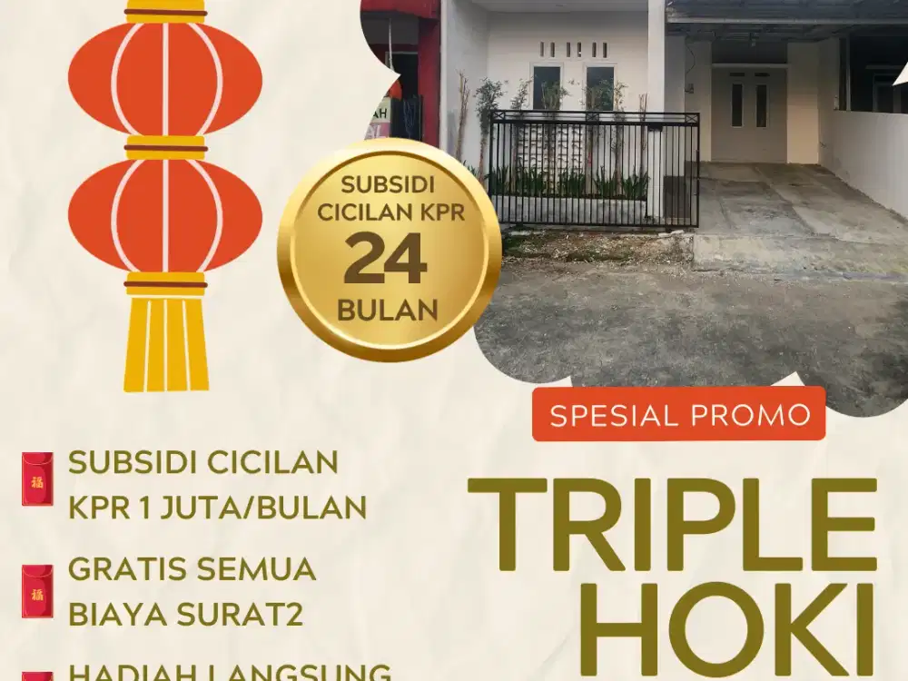 Rumah Luas Siap Huni di Pakansari Cibinong Cicilan KPR 3 Jutaan Gratis Semua Biaya! Dekat TOL & Stasiun KRL