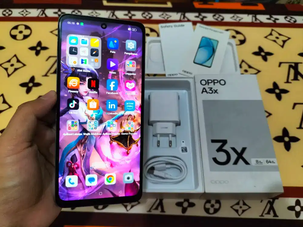 OPPO A3X RAM 4GB +1GB / 64GB 4G LTE Duos 6.67in Fingerprint face id,