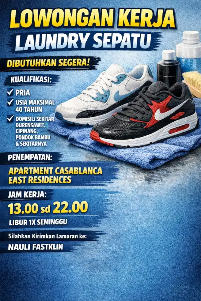 lowongan laundry sepatu