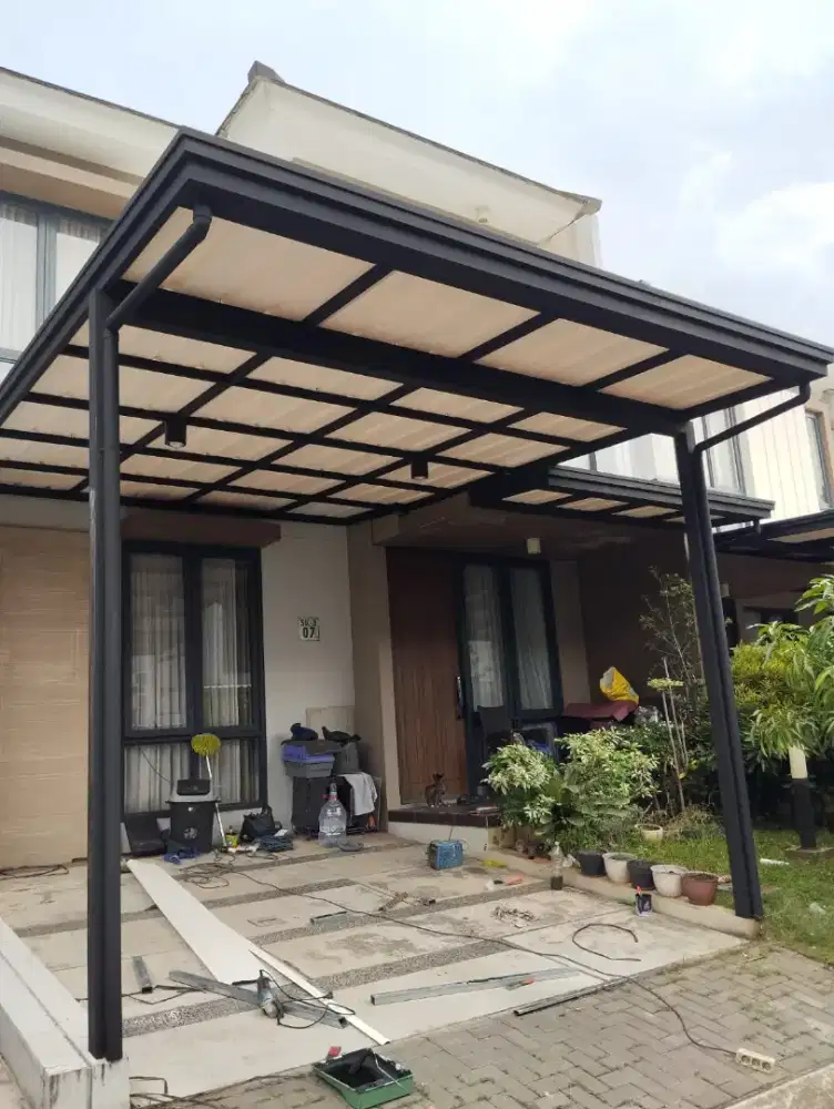 Kanopi alderon 1 layer talang+profil