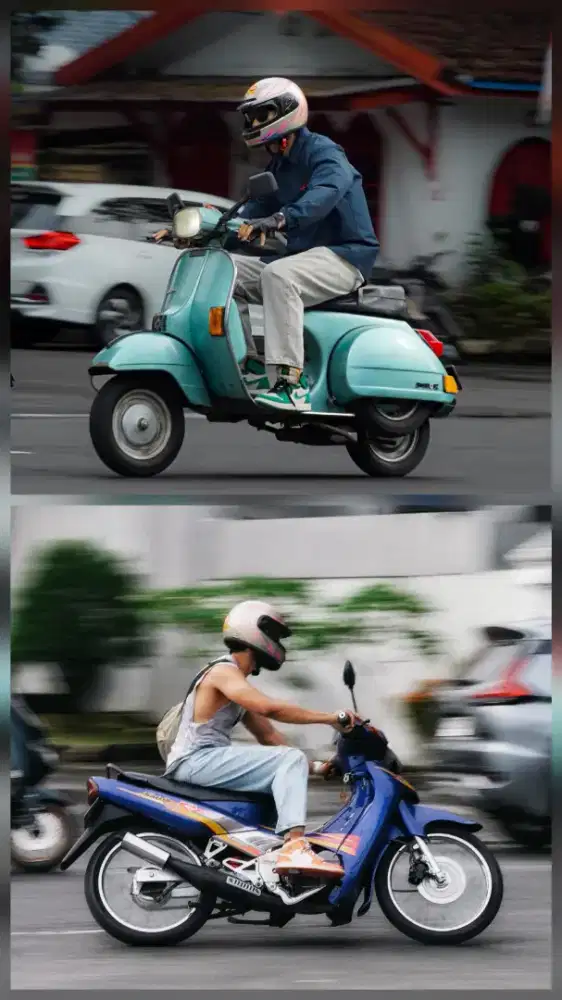 Jual Borongan 2unit Vespa PX'81 CDI Satria S'00 elektrik starter