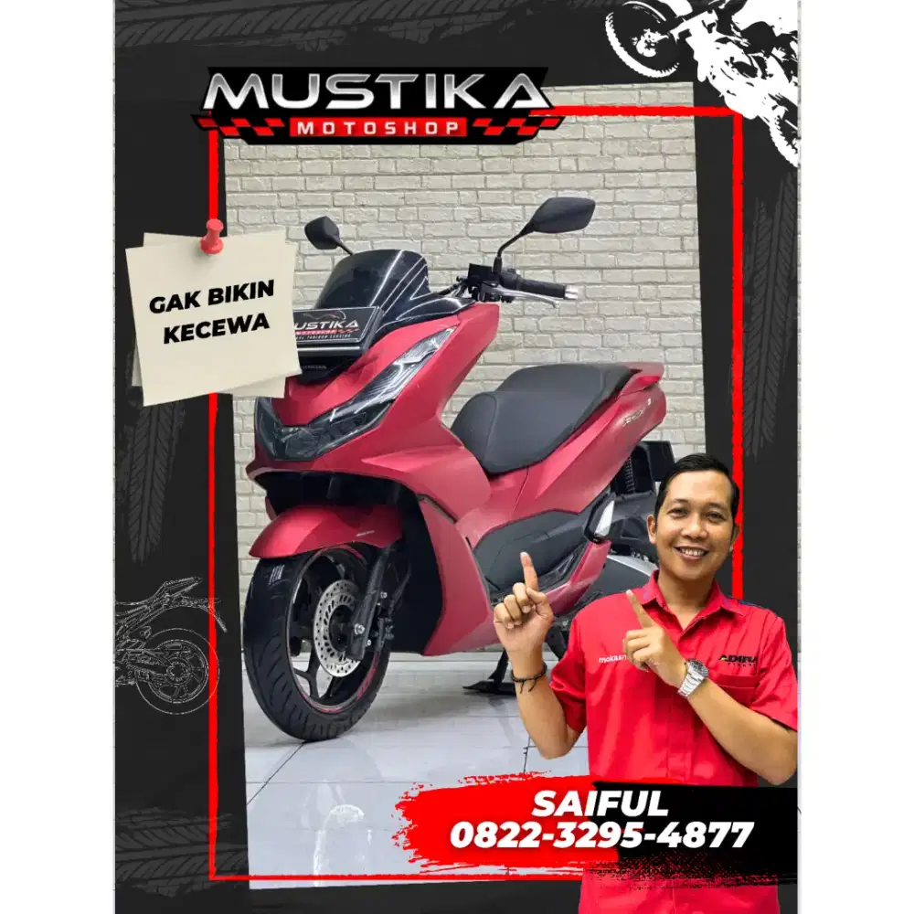 Odo 5rb Istimewa!!Honda PCX 160cc 2021 Red Matte Plat Jatim-Mustika
