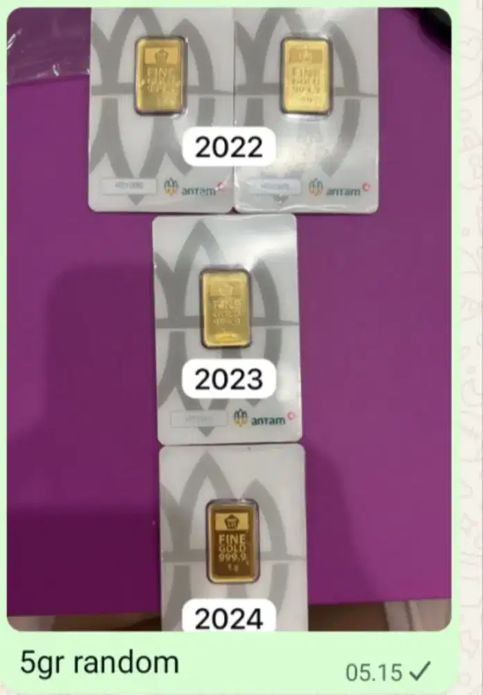 Jual mas Antam 5 gram dan 3 gram