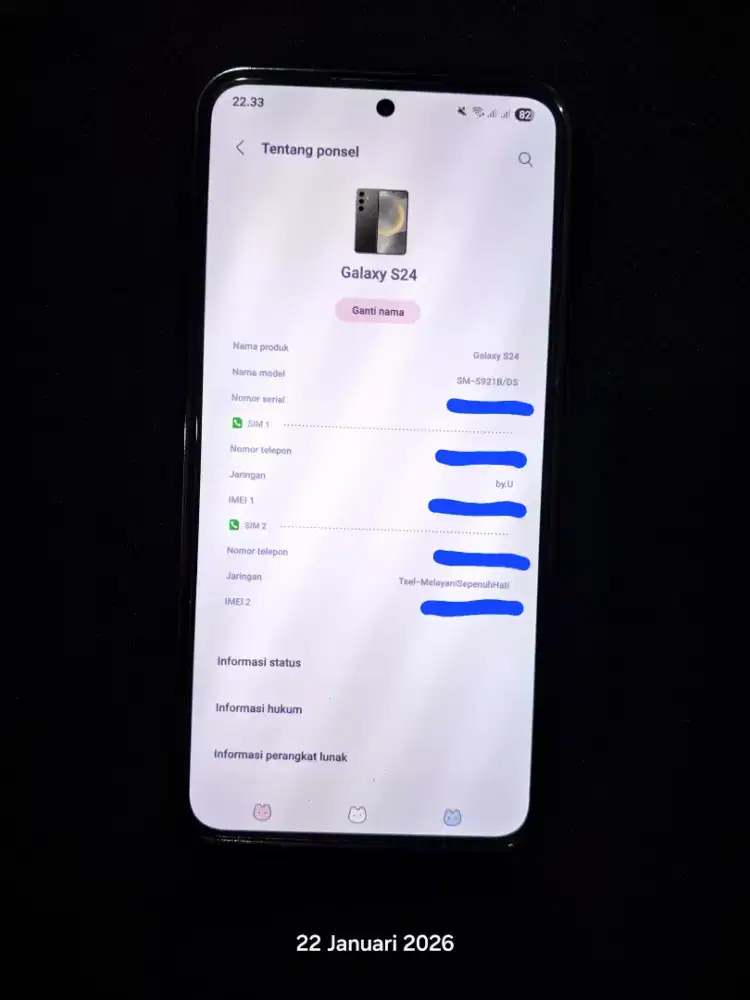 Jual cepat samsung S24 8/256 no ninus