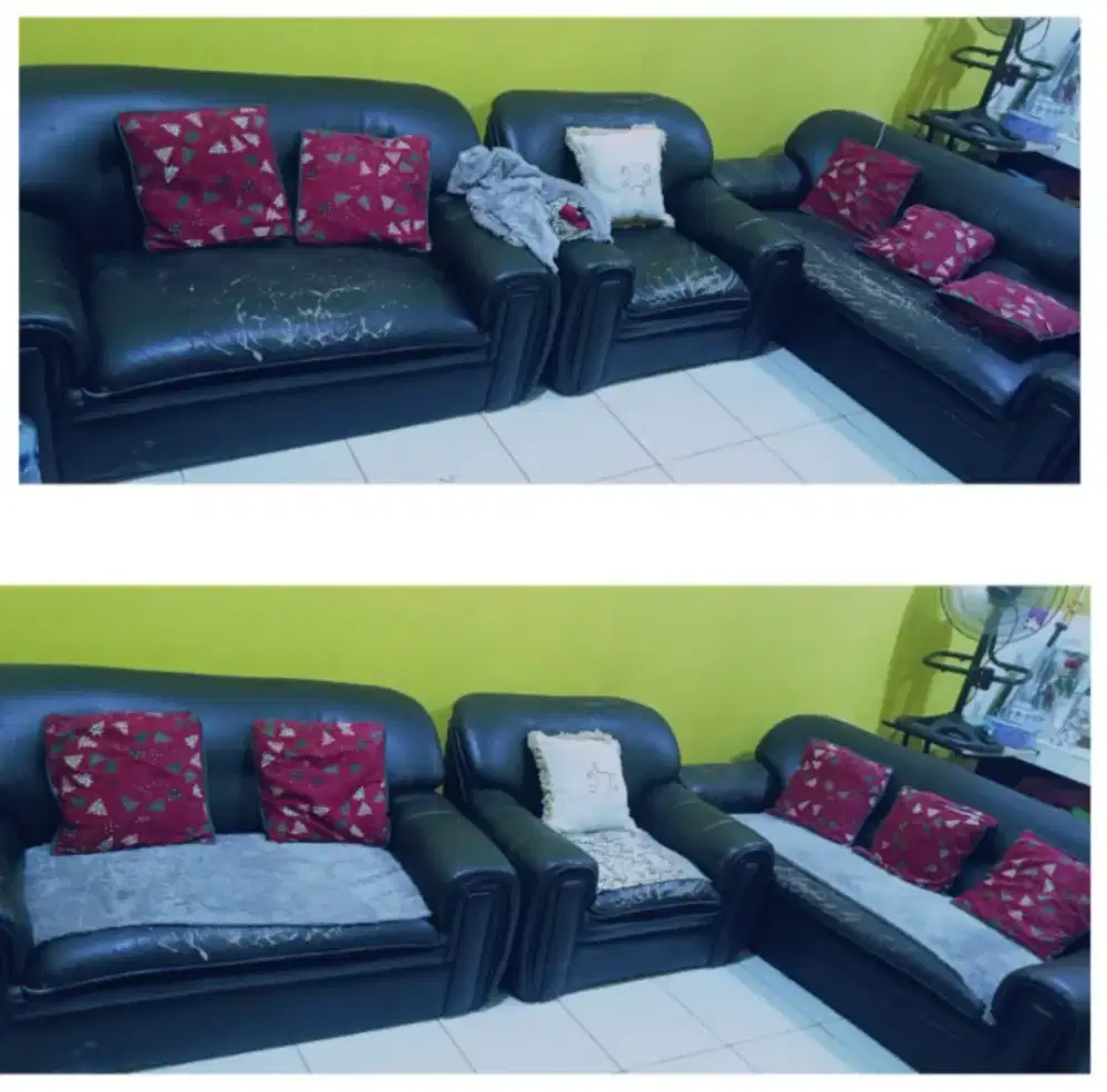Sofa Kulit 6set