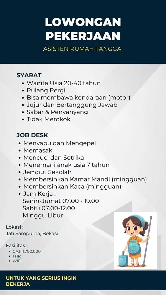 Asisten Rumah tangga Jatisampurna Bekasi