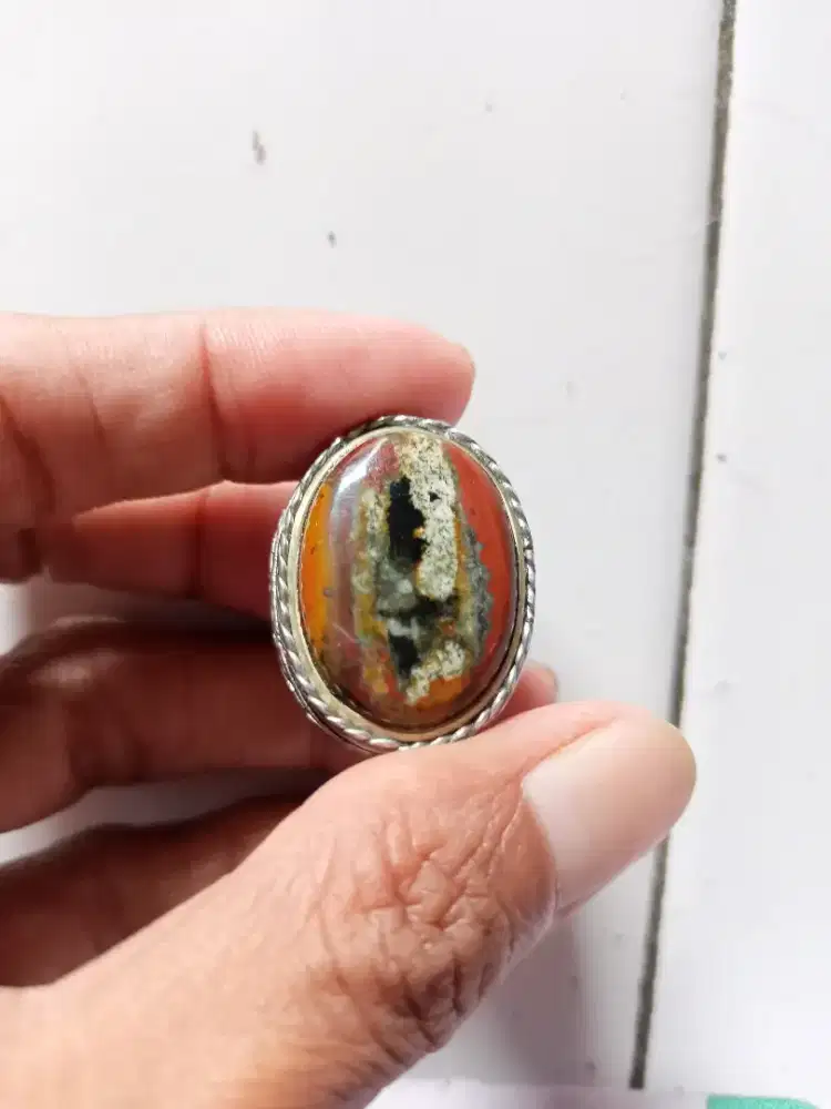 Batu Cincin Akik Permata Natural Multicolor Pancawarna Garut