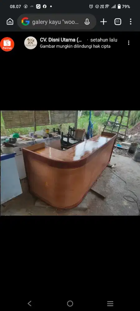 Meja warkop bekas layak pakai