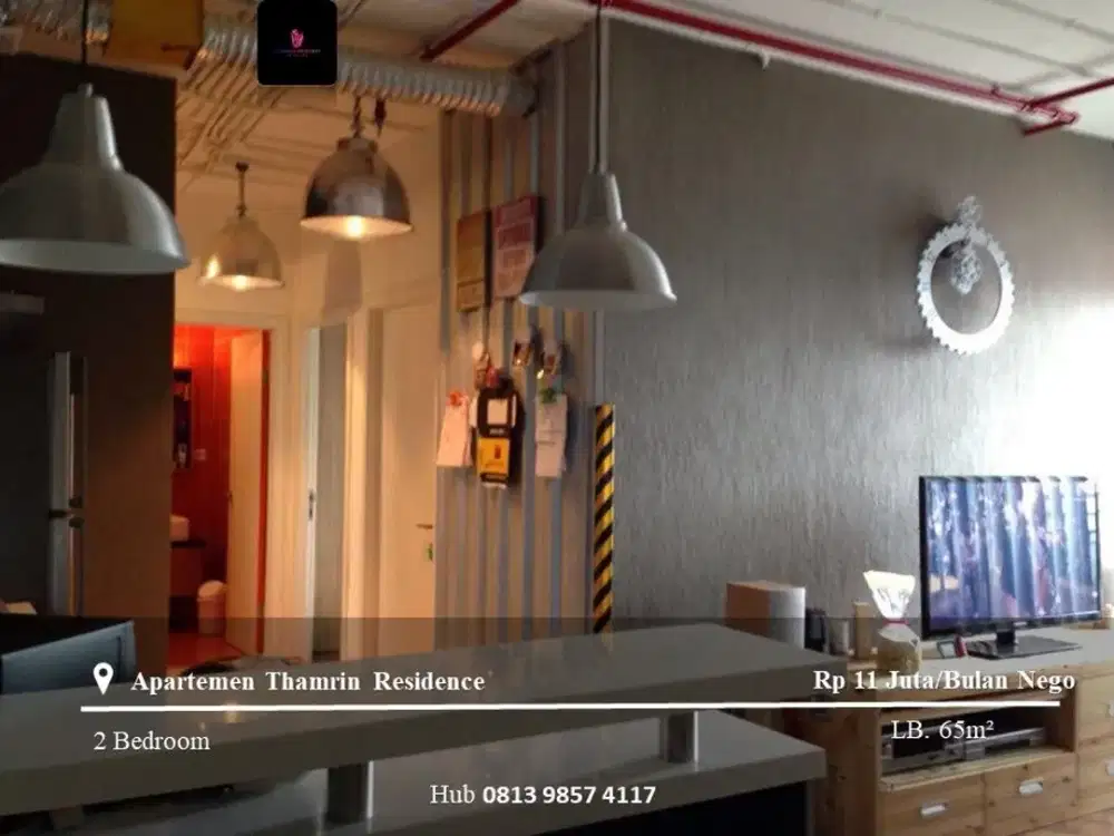 Disewakan Apartement Thamrin Residence Mid Floor 2BR Fully Furnished