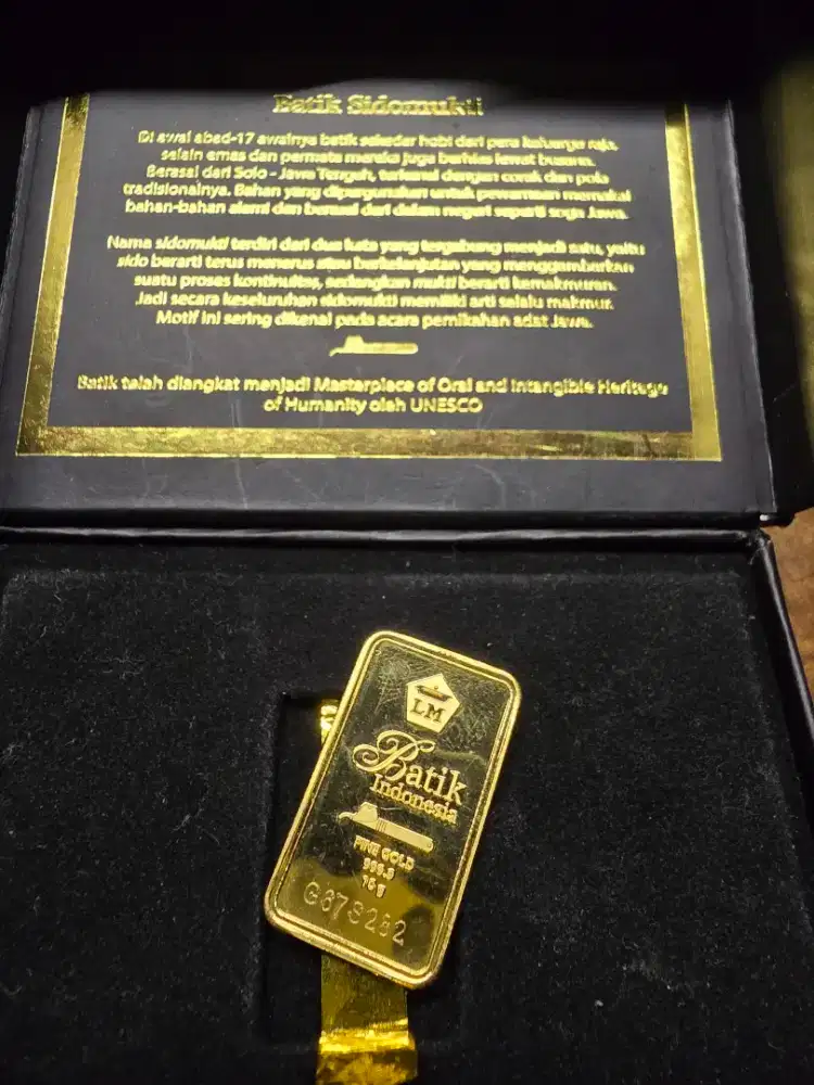 Logam Mulia 10gr LM Batik Sido Mukti Limited Edition