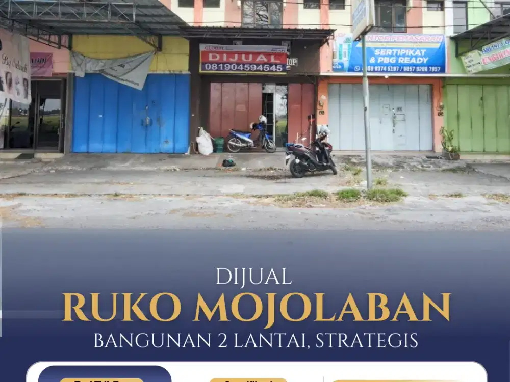 Ruko Bangunan 2 Lantai Mojolaban