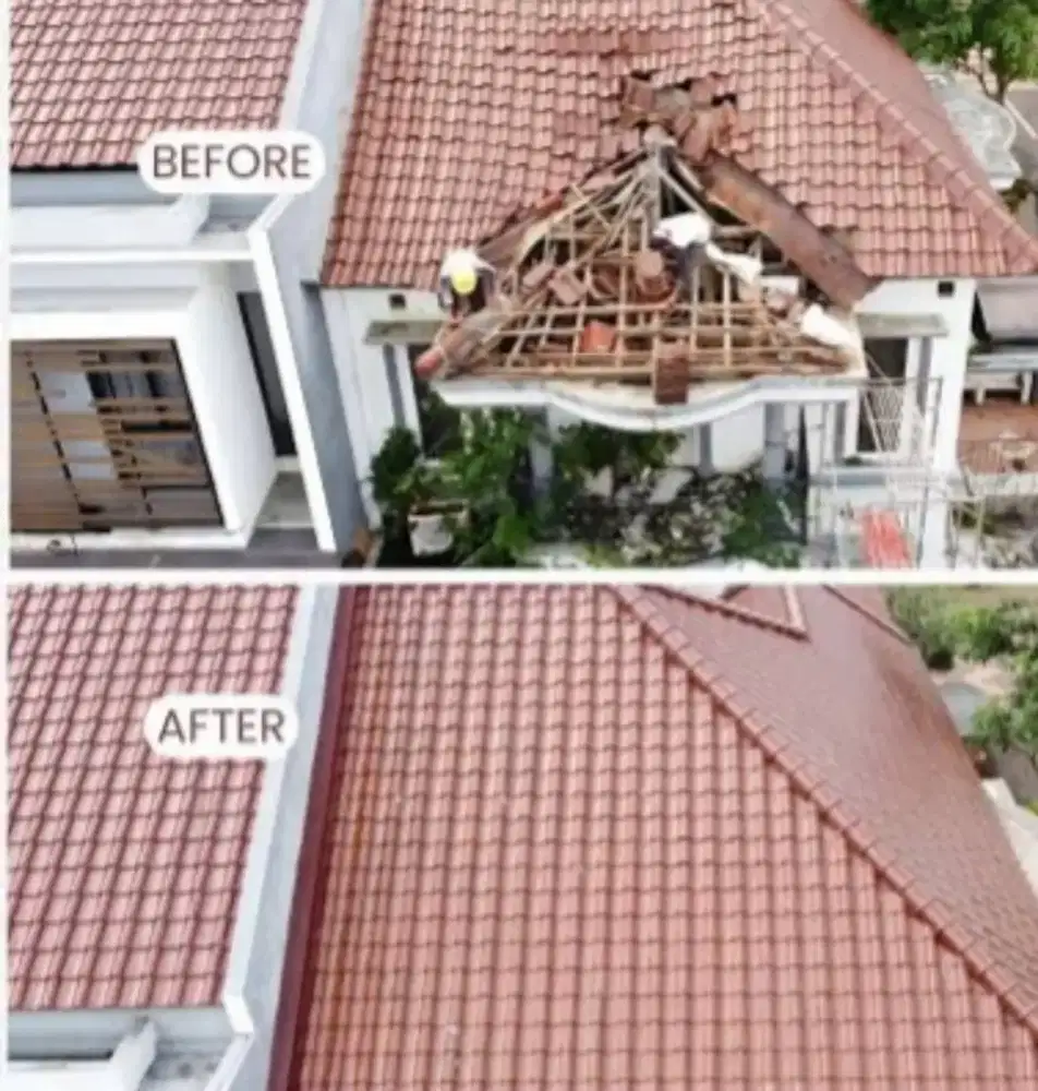 GANTI ATAP GENTENG SPANDEK BAJA RINGAN