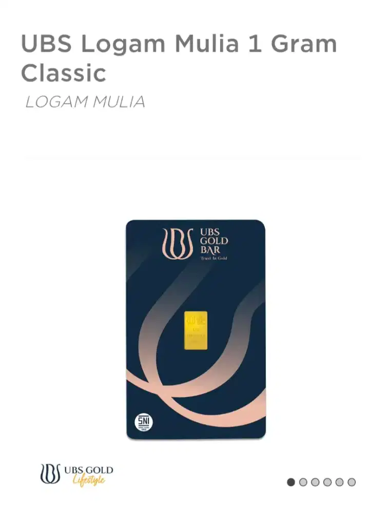 UBS logam mulia 1 gram type classic terbaru