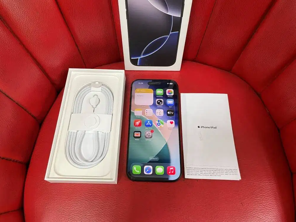 iPhone 16 Pro 256gb Garansi iBox PA/A Aktif Black Titanium Fullset Ori