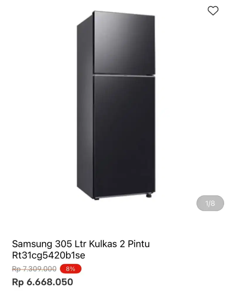 KULKAS SAMSUNG 2 PINTURT31CG542B1SE 305LTR