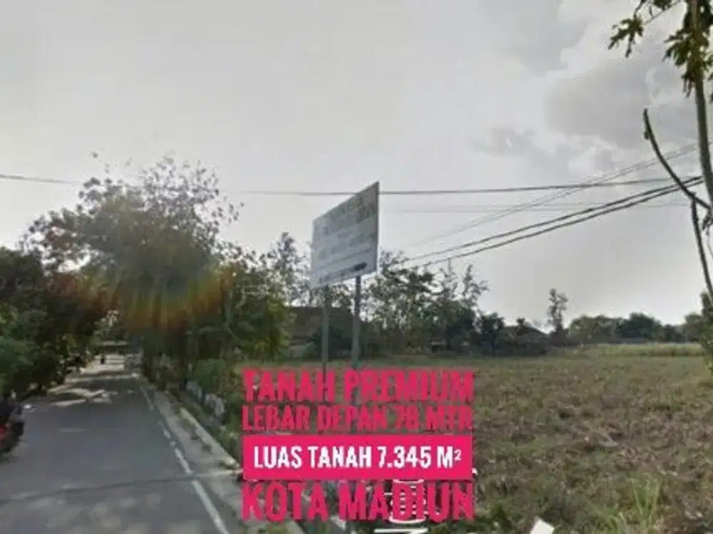 (AB) Dijual Tanah Depan RS Griya Husada KOTA MADIUN, Lokasi Cantik