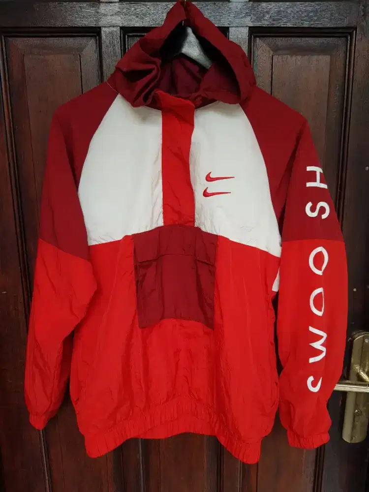 Nike Swoosh White/ Red Tracktop