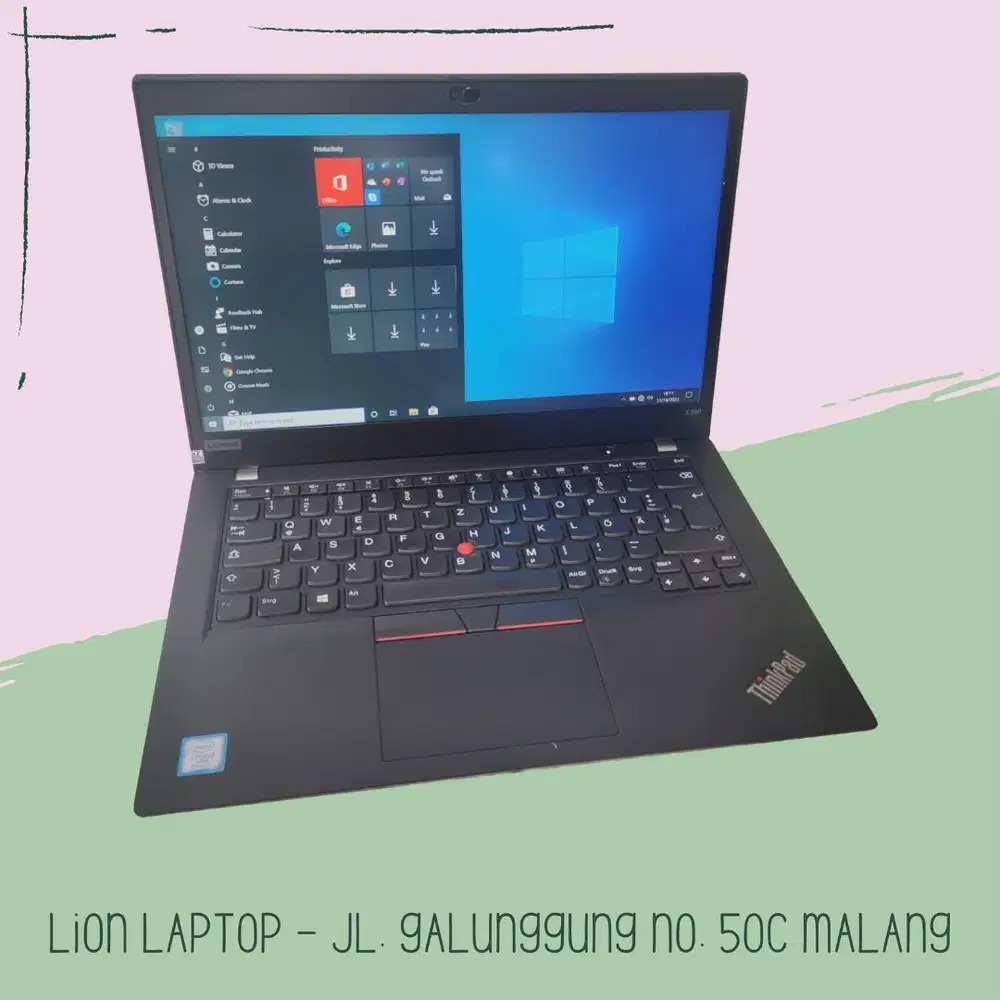 RAM 16GB SSD 256GB Core i5 Gen 8 Slim Lenovo Thinkpad X390 [23|01]