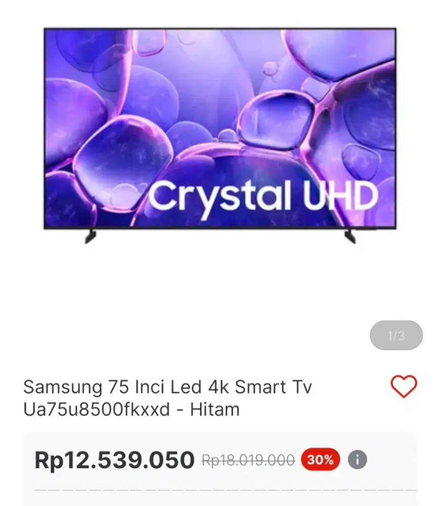 Tv samsung 75inch promo stok ready