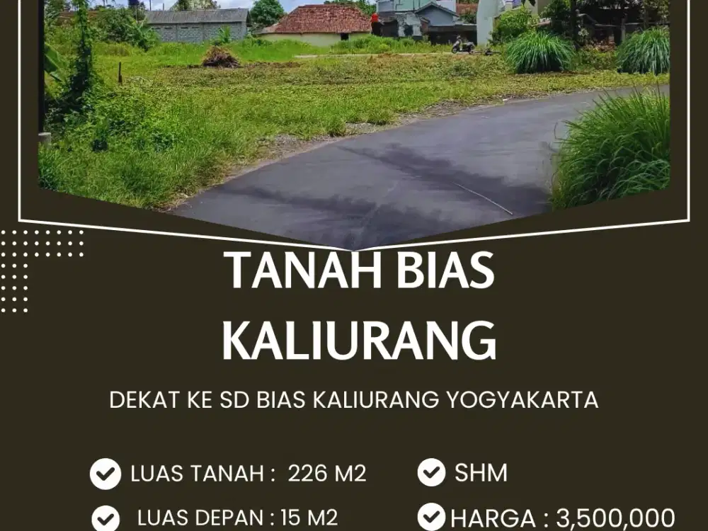 Tanah Jogja 2 MENIT SD BIAS KALIURANG SHMP