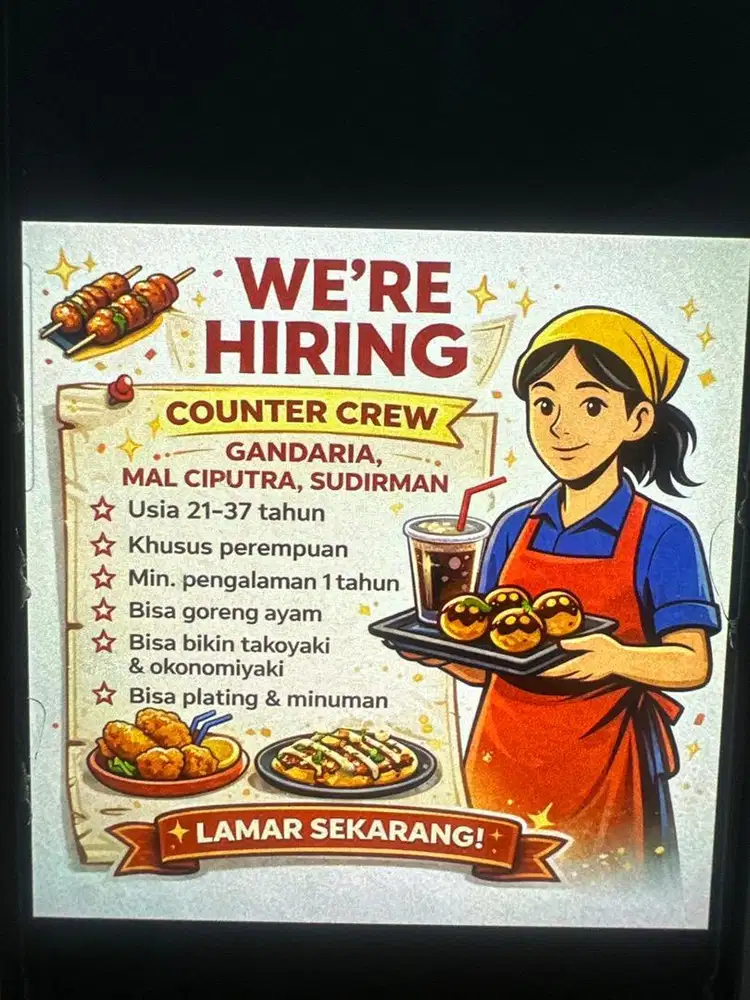 DIBUTUHKA CREW MASAK TAKOYAKI MASAKAN JEPANG