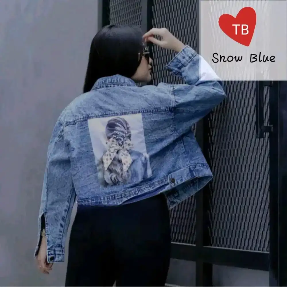 Jaket jeans dengan model kekinian