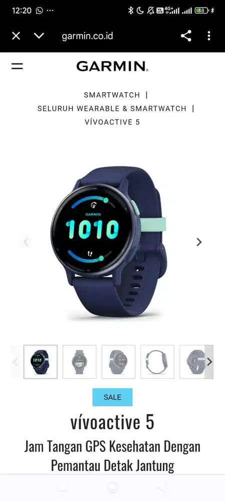 Jual Garmin vivo Active 5 & Headphone for Running SHOKZ [Second]