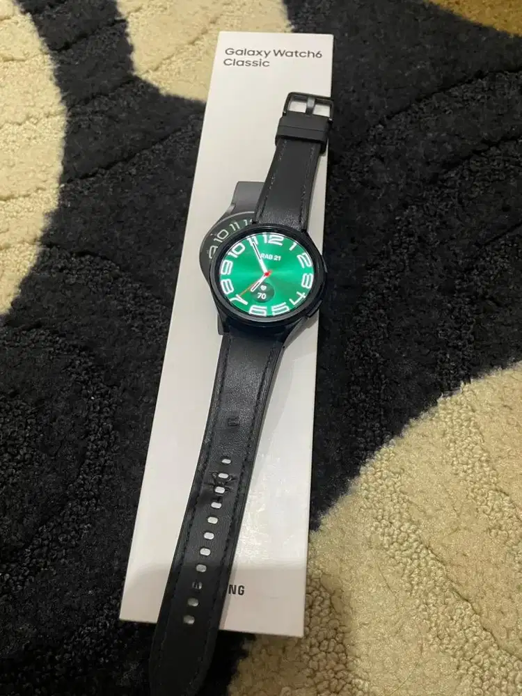 Samsung watch 6 classic 47mm black GPS fullset resmi SEIN MURAH