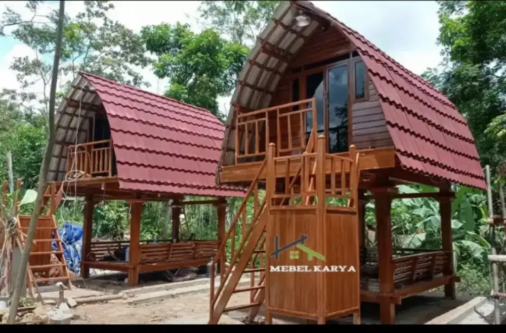 Gazebo Kayu Atap Metalroof