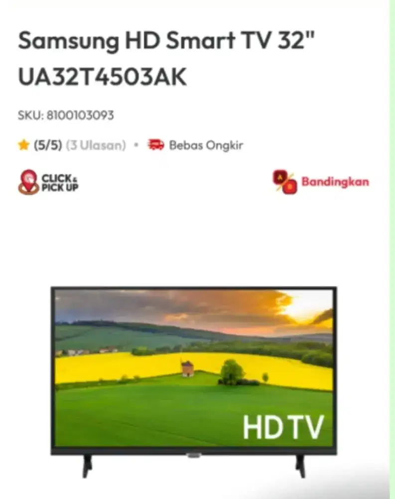 TV smart Samsung 32 inch