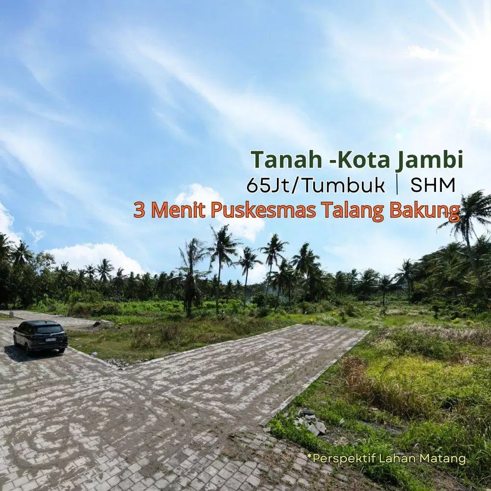 Jual Tanah Tanjung Lumut, Lebar Depan 8 Meter Jambi