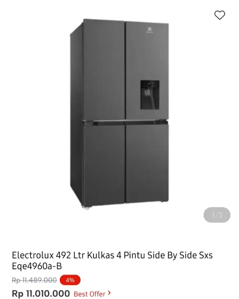 KULKAS ELECTROLUX MULTIDOOR 492liter