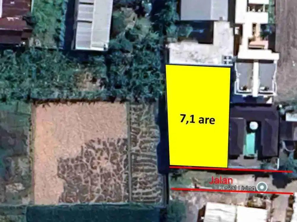 Di jual tanah Kerobokan dekat bali kiddy school sangat cocok untuk hunian rumah dan villa dapat view sawah