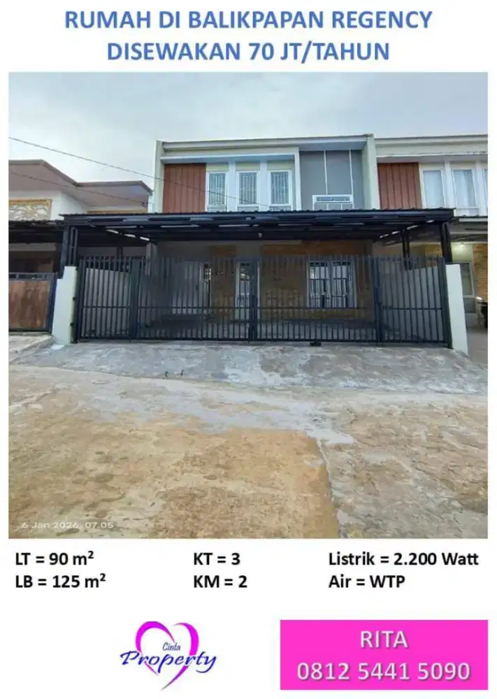 DISEWAKAN RUMAH DI BALIKPAPAN