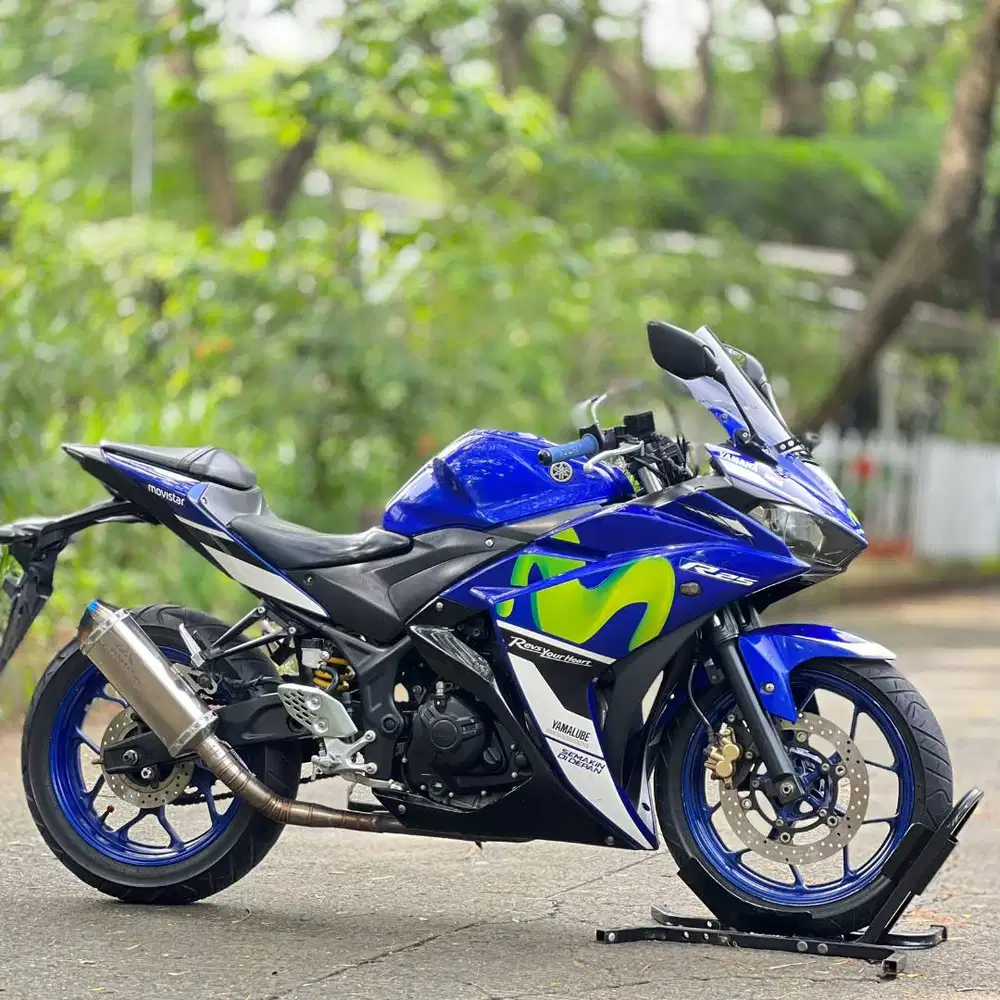 YAMAHA R25 V1 MOVISTAR BIRU 2016 KM LOW PAJAK PANJANG SIAP RIDING