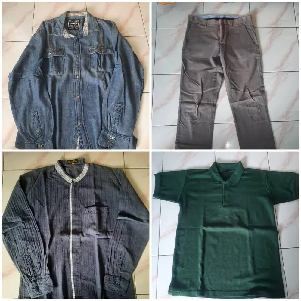 Kemeja, Celana Panjang, Kaos