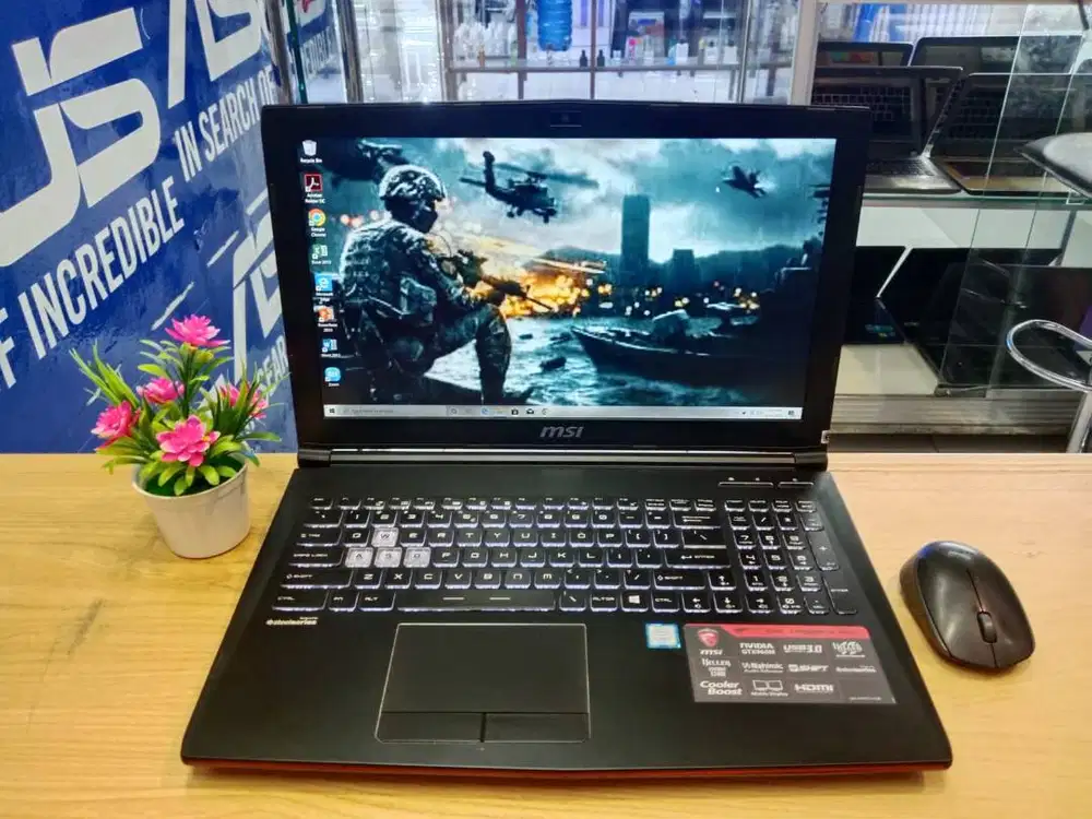 PROMO JANUARI LAPTOP GAMING MSI GE62 -6QC CORE i7 RAM 16GB SSD 256GB