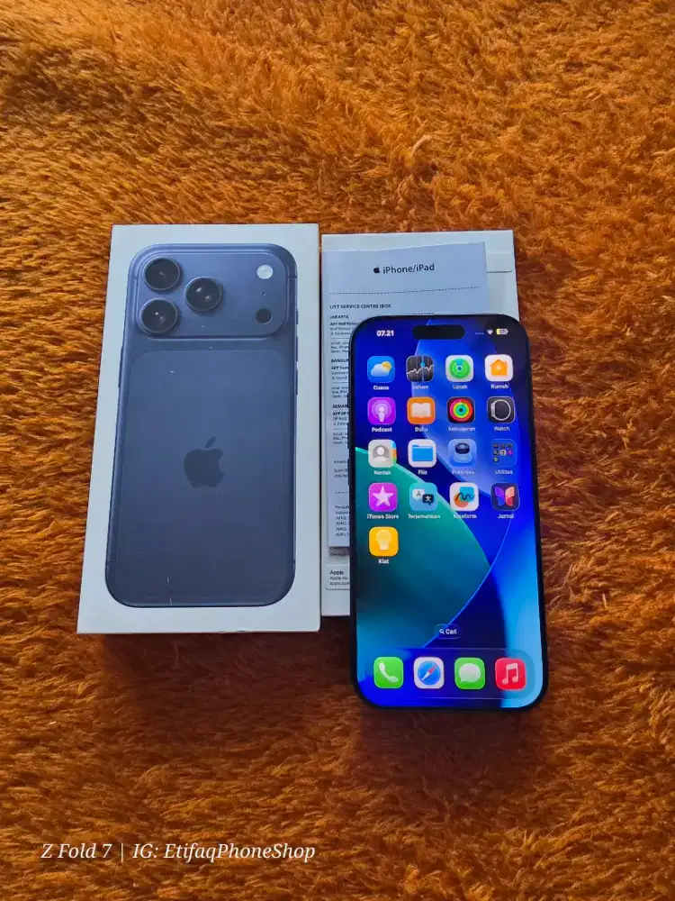 iPhone 17 Pro Garansi Resmi TAM Baru 1bulan Fulset Apple i Phone 17pro