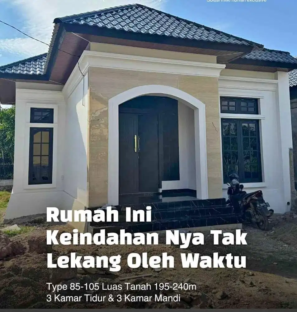 Rmh minimalis type 85/200.M.pinggir jln aspal gp lam ara kota madya