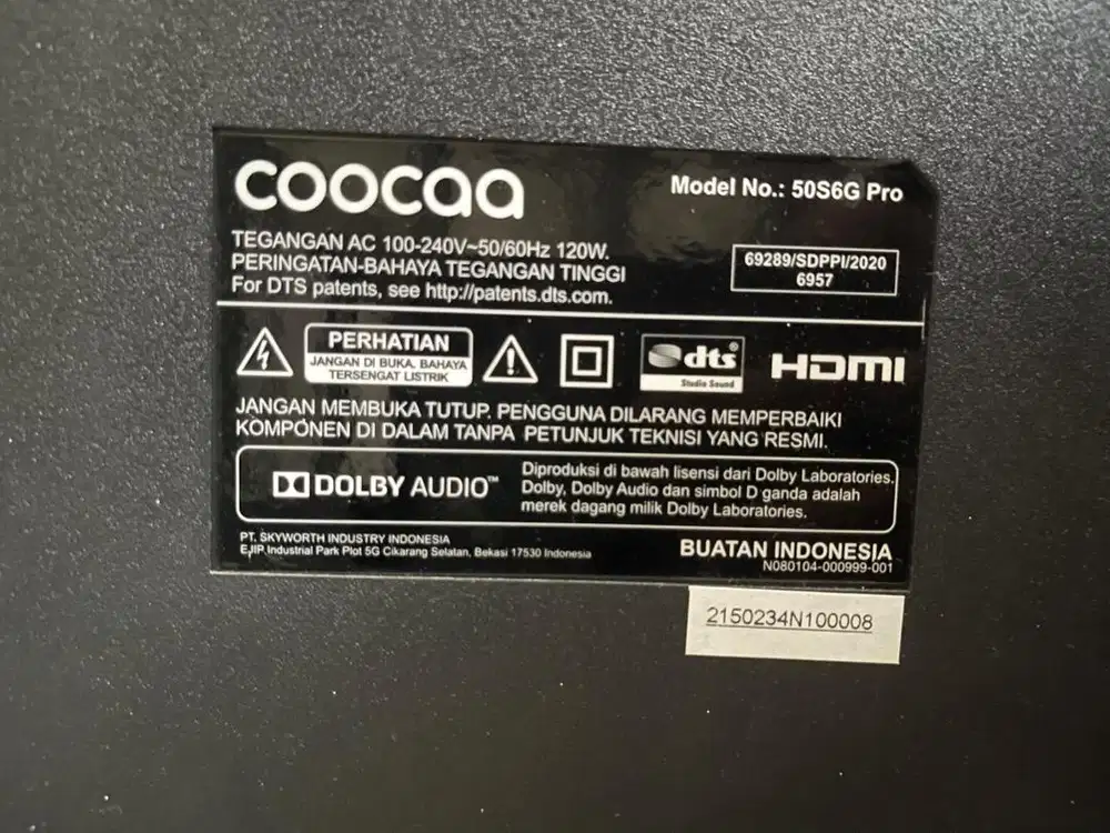 Televisi Bekas Merek Coocaa