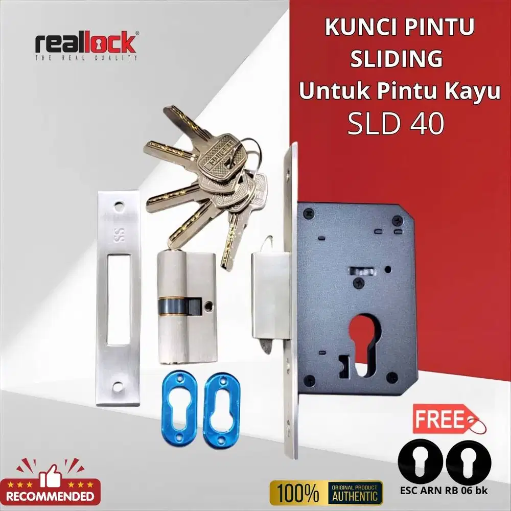 Body Kunci Sliding Stainless untuk pintu kayu